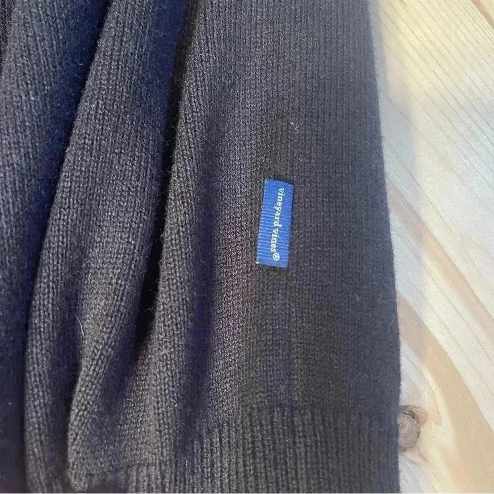 VINEYARD VINES Merino Wool Blend Men's 1/4 Zip Sweater SIZE LARGE Pullover Blue